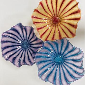 Flutter Bowls by Hudson Glass