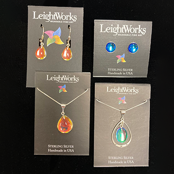LeightWorks – wearable fine art! Hand cut crystals that glow!